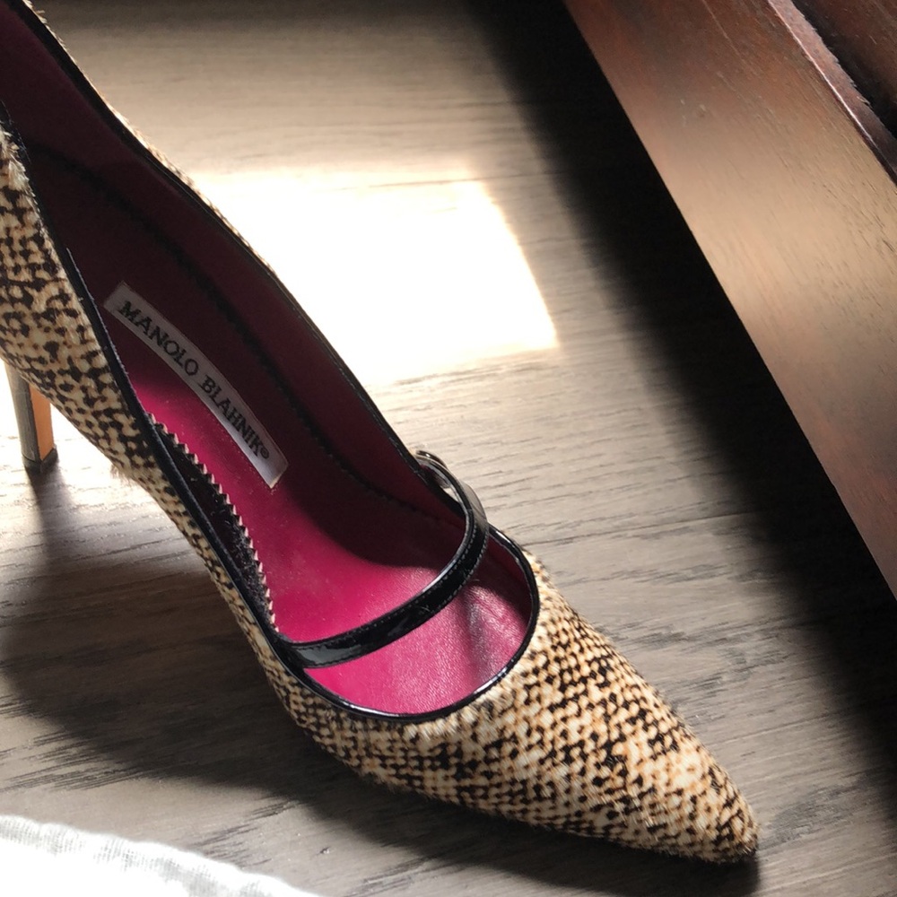 Authentic Vintage Manola Blahnik Size 38 Pony Hai… - image 3